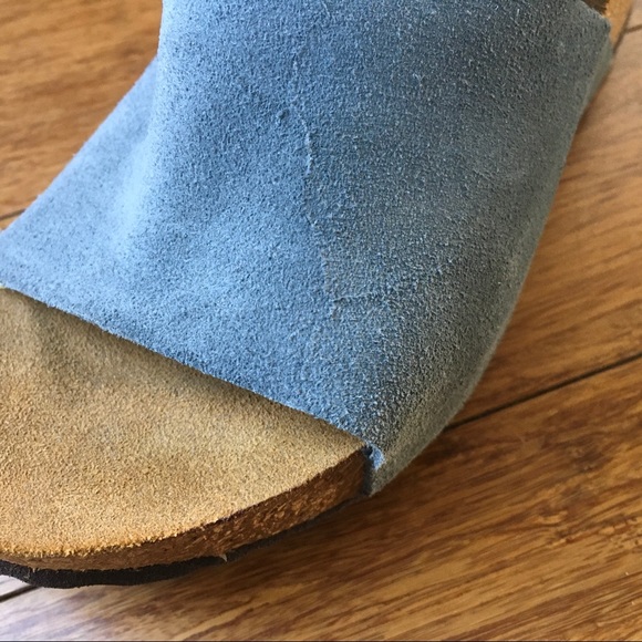 NWOT Blue Suede Leather Slides by A. Giannetti - Picture 7 of 7
